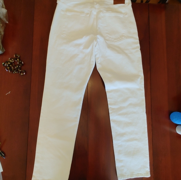 Abercrombie Fitch 34"x32" STRAIGHT LEG White Denim Jeans NWT (306) - Picture 8 of 10